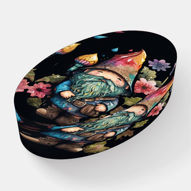 Garden of Flowers' Elf Gnome Paperweight (Angled)