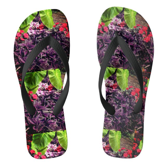 Garden of Flowers Flip Flops (Footbed)