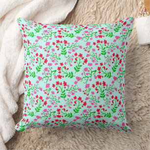 Garden of Flowers (Spring Blossoms) Floral Throw Pillow