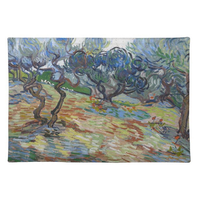 Garden of Gethsemane, Mount of Olives by van Gogh Cloth Placemat (Front)
