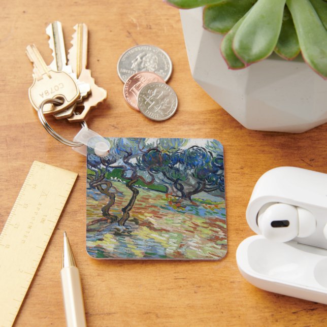 Garden of Gethsemane, Mount of Olives by van Gogh Keychain (Desk)