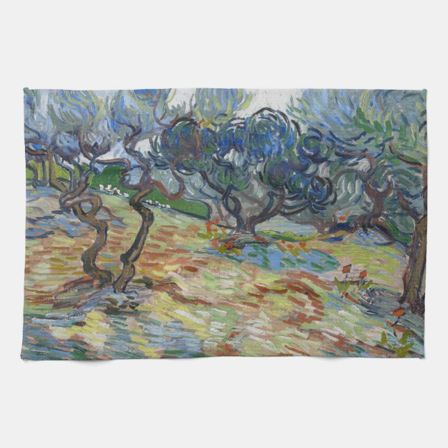 Garden of Gethsemane, Mount of Olives by van Gogh Kitchen Towel (Horizontal)