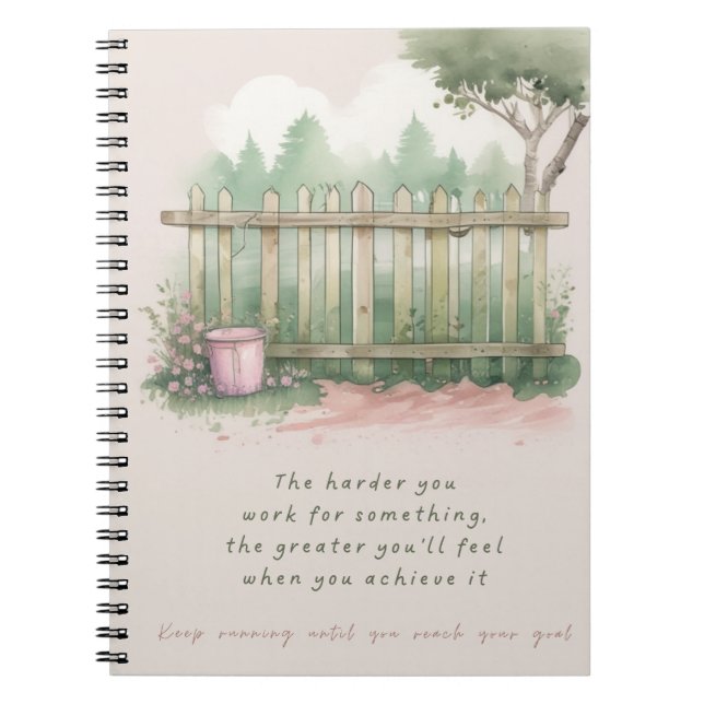Garden of Goals Spiral Photo Notebook (Front)