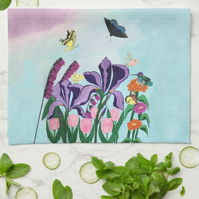 Garden of Heavenly Delights Kitchen Towel (Folded)