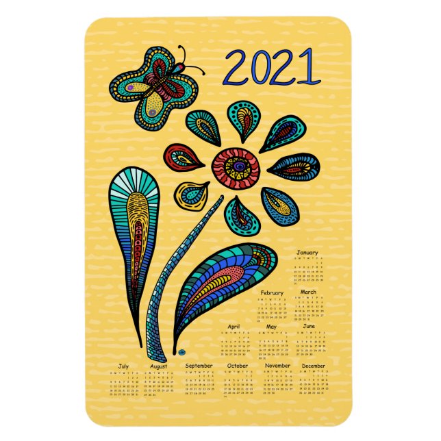 Garden of Hope Flower 2021 Calendar Magnet (Vertical)