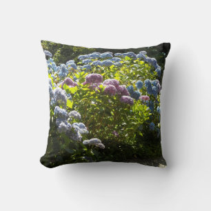 Garden of Hydrangeas Throw Pillow