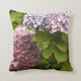 Garden of Hydrangeas Throw Pillow