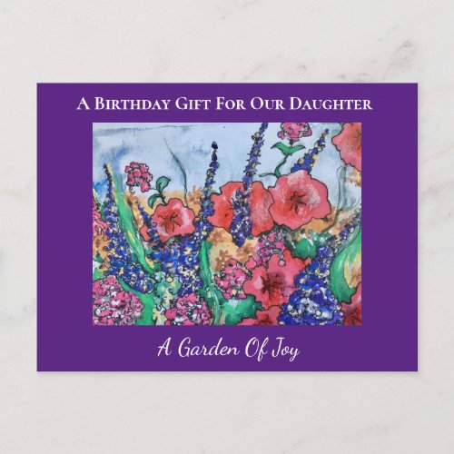 Garden Of Joy Lavender Daughter Birthday Postcard
