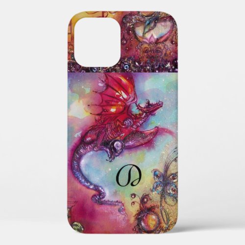 GARDEN OF LOST SHADOWS FLYING RED DRAGON MONOGRAM iPhone 12 CASE