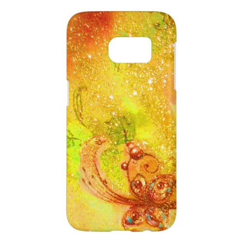 GARDEN OF LOST SHADOWS MAGIC BUTTERFLY Gold Yellow Samsung Galaxy S7 Case