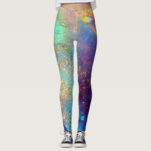 GARDEN OF LOST SHADOWS,MAGIC BUTTERFLY PLANT Blue Leggings