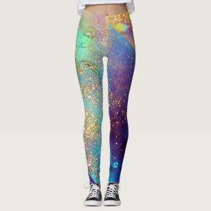 GARDEN OF LOST SHADOWS,MAGIC BUTTERFLY PLANT Blue Leggings