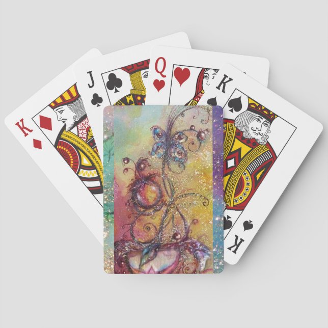 GARDEN OF LOST SHADOWS MAGIC BUTTERFLY PLANT Blue Poker Cards (Back)
