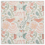Garden of Love Lovebirds Fabric