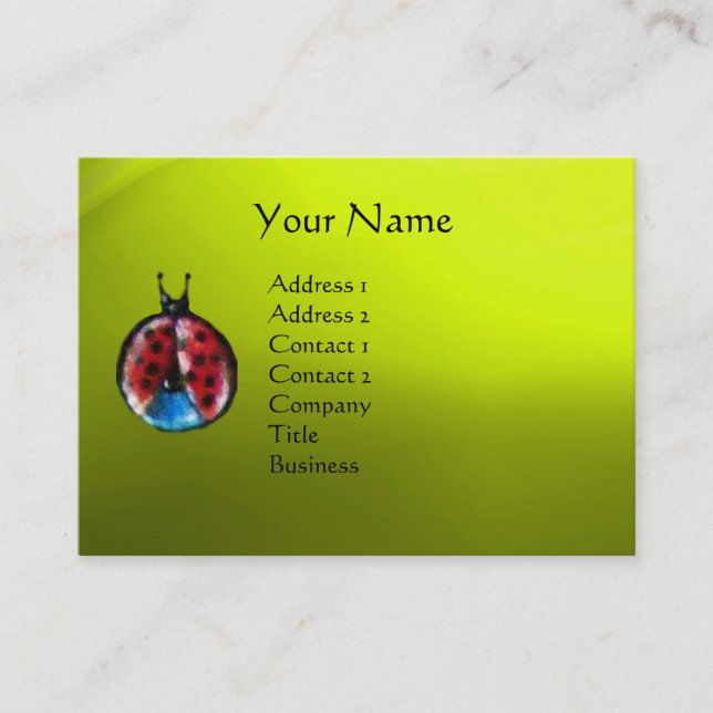 GARDEN OF MELISSA / LADYBUG AND BUTTERFLY BUSINESS CARD (Front)