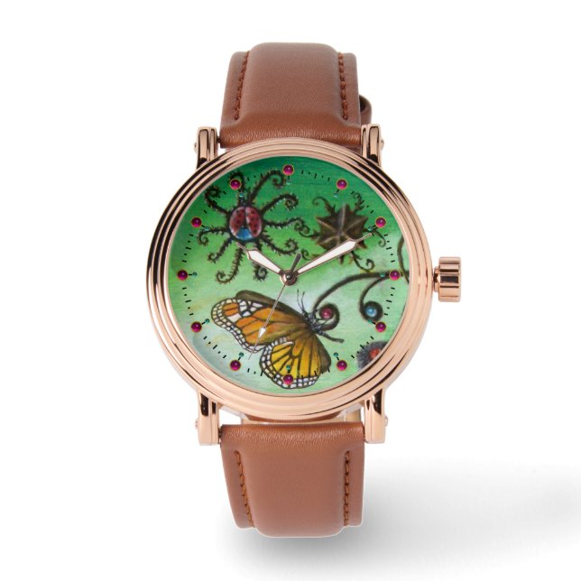 GARDEN OF MELISSA Magic Butterfly, Ladybug,Green Watch (Front)