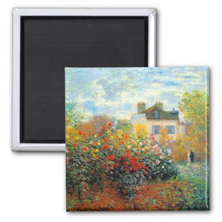 Garden Of Monet At Argenteuil Fine Art Magnet