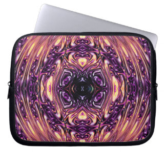 Garden of Purple Flowers in Sunlight Fractal Laptop Sleeve