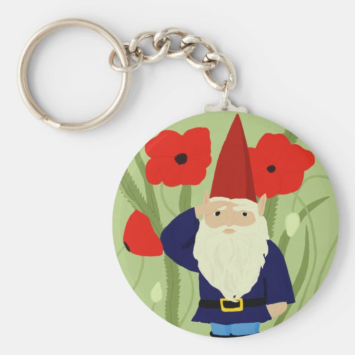 Garden Of Remembrance Gnome Keychain Zazzle Com