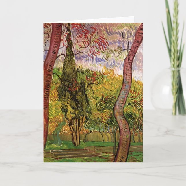 Garden of Saint-Paul Hospital by Vincent van Gogh Card (Front)