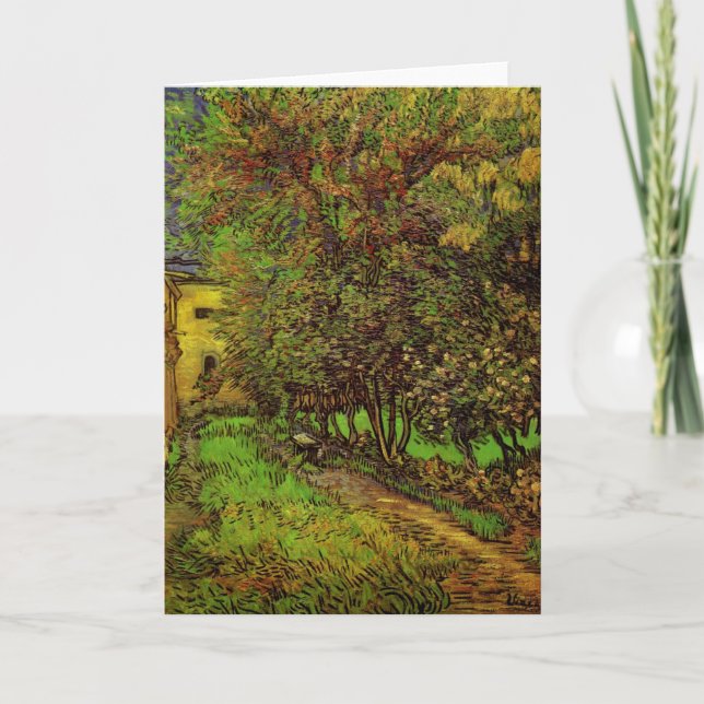 Garden of Saint-Paul Hospital by Vincent van Gogh Card (Front)