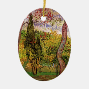 Garden of Saint-Paul Hospital by Vincent van Gogh Ceramic Ornament