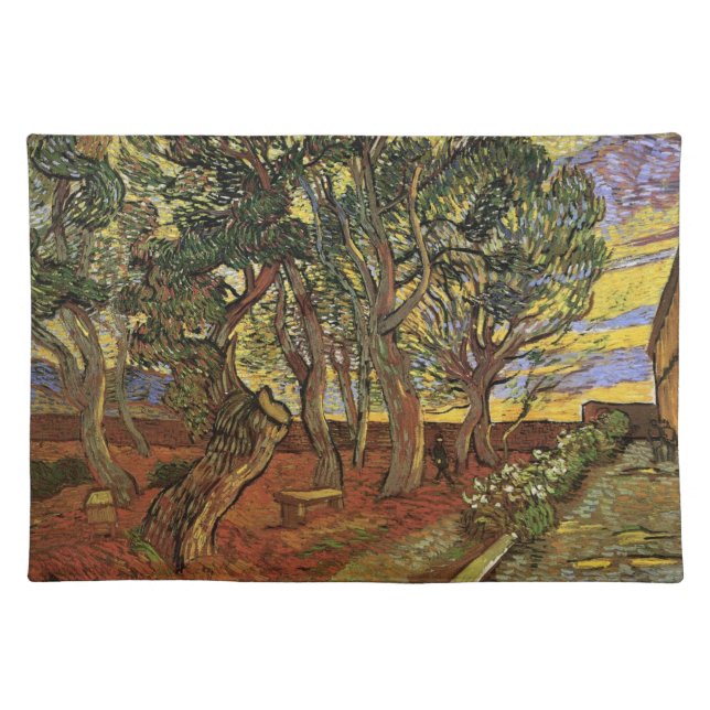 Garden of Saint-Paul Hospital by Vincent van Gogh Cloth Placemat (Front)