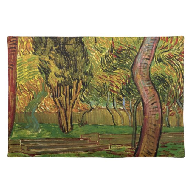 Garden of Saint-Paul Hospital by Vincent van Gogh Cloth Placemat (Front)