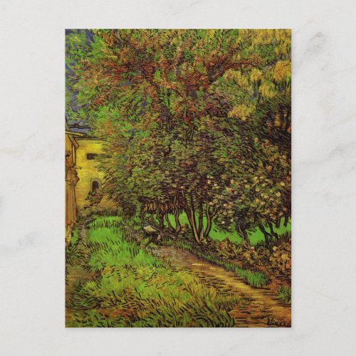 Garden of Saint_Paul Hospital by Vincent van Gogh Postcard