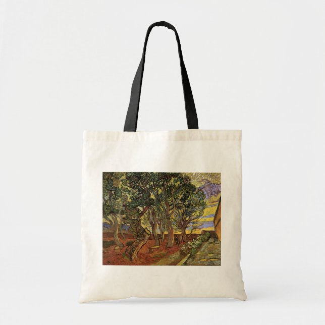 Garden of Saint-Paul Hospital by Vincent van Gogh Tote Bag (Front)