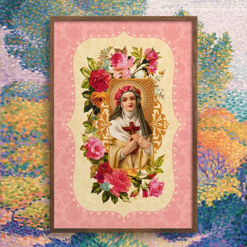 Garden of Saint Rose Poster in Pink