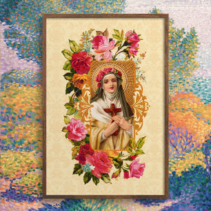 Garden of Saint Rose Poster in Yellow