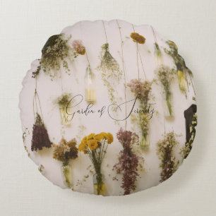 Garden of Serenity Round Pillow