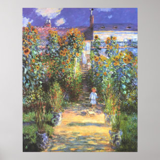 Garden of the Artist at Vetheuil - Claude Monet Poster
