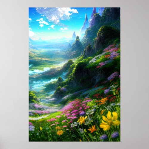 Garden of the Enchanted Mountain Poster