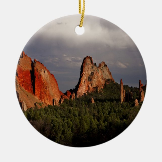 Garden of the Gods Ceramic Ornament (Front)