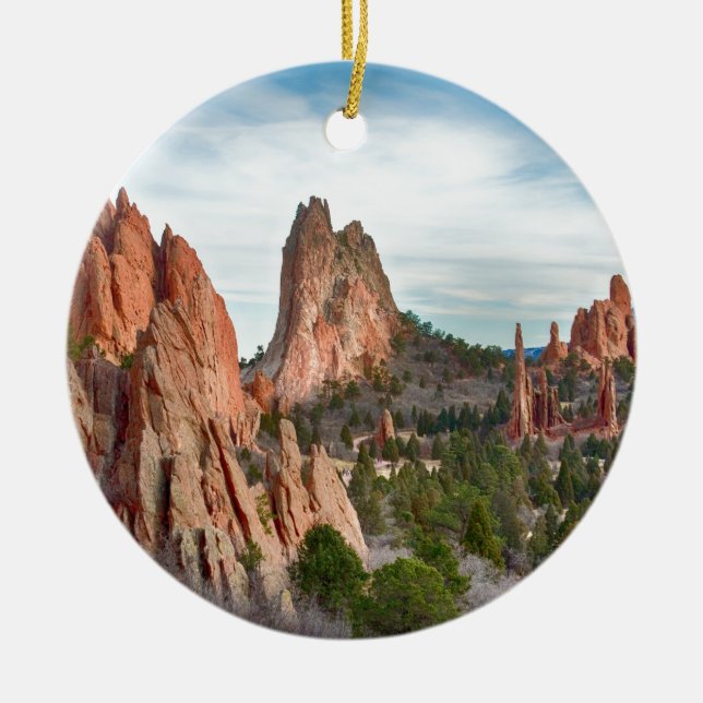 Garden of the Gods Ceramic Ornament (Front)
