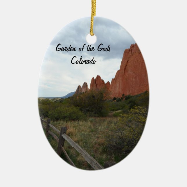 Garden of the Gods Ceramic Ornament (Front)