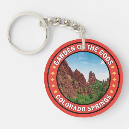 Garden of the Gods Colorado Springs Badge Keychain