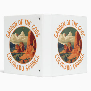 Garden of the Gods Colorado Springs Distressed Cir 3 Ring Binder