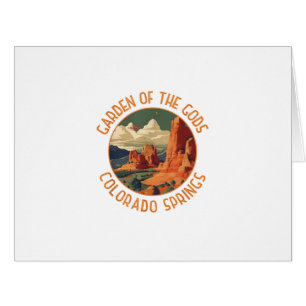 Garden of the Gods Colorado Springs Distressed Cir Cards
