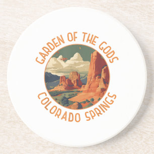 Garden of the Gods Colorado Springs Distressed Cir Coaster