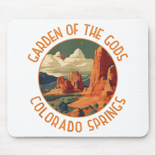 Garden of the Gods Colorado Springs Distressed Cir Mouse Pad