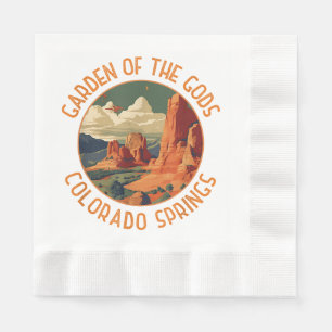 Garden of the Gods Colorado Springs Distressed Cir Napkins