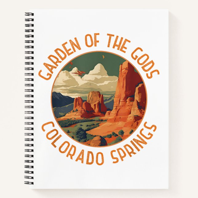 Garden of the Gods Colorado Springs Distressed Cir Notebook (Front)