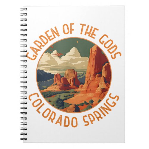 Garden of the Gods Colorado Springs Distressed Cir Notebook