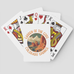 Garden of the Gods Colorado Springs Distressed Cir Poker Cards