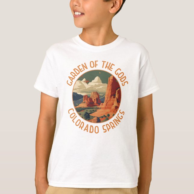 Garden of the Gods Colorado Springs Distressed T-Shirt (Front)