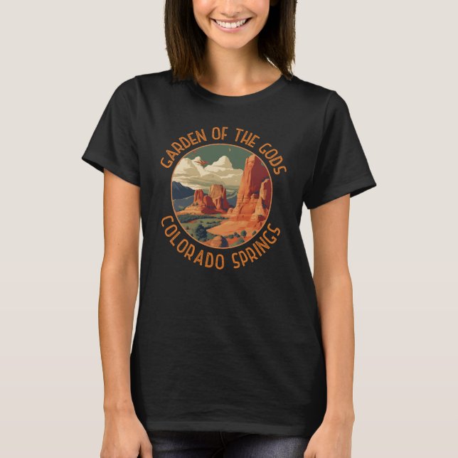 Garden of the Gods Colorado Springs Distressed T-Shirt (Front)