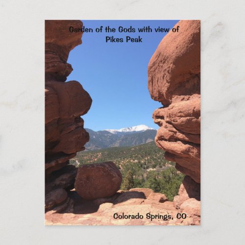 Garden of the Gods Colorado Springs Postcard